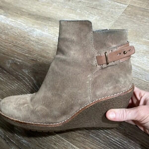 Cole Haan Martina Suede Tan Ankle Booties, size 6.5